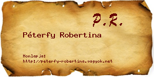 Péterfy Robertina névjegykártya