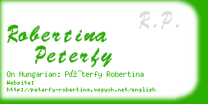 robertina peterfy business card